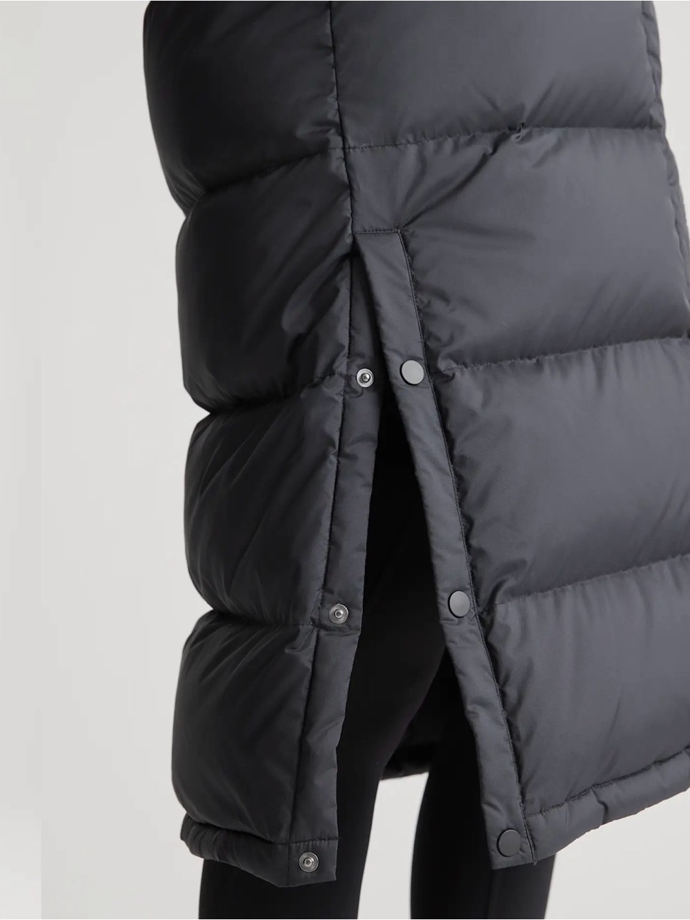 Quince Responsible Down Long Puffer Jacket Black Size Medium - Picture 3 of 11